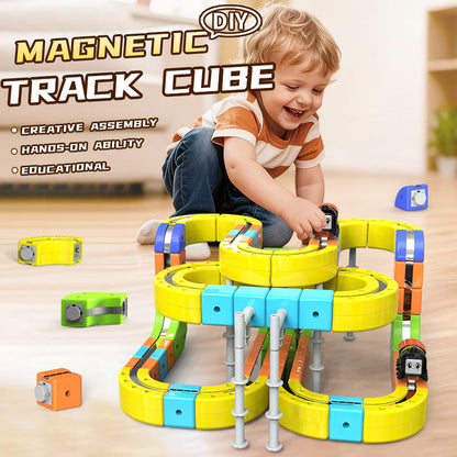 Rail Electric Train 3D Magnetic Track Set – Anti-Gravity STEM Toy for Kids (62-167 pcs)