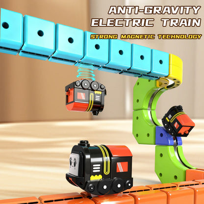 Rail Electric Train 3D Magnetic Track Set – Anti-Gravity STEM Toy for Kids (62-167 pcs)