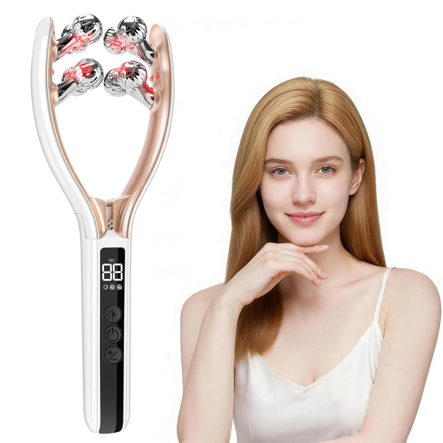 3D Roller Facial Massager – Lymphatic Drainage Tool for Face, Neck, Arm & Leg